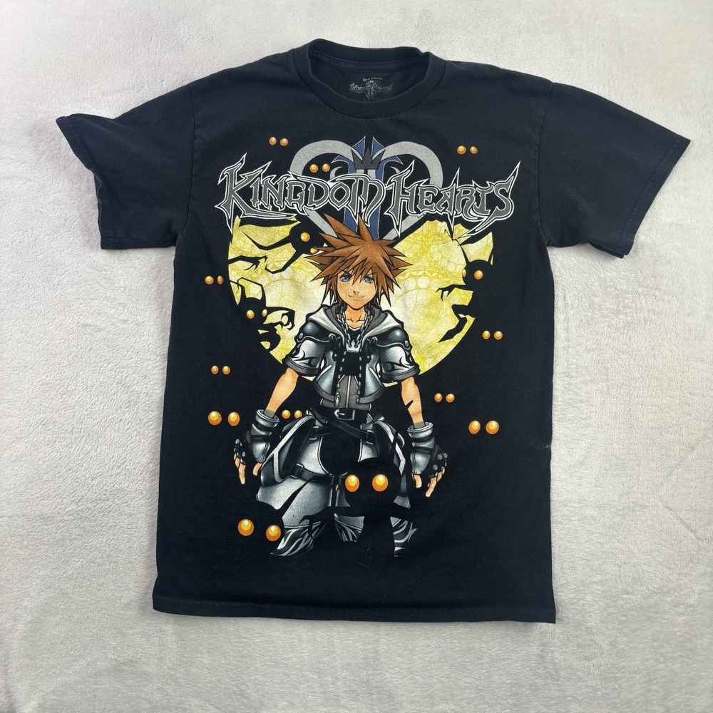 Kingdom Hearts Disney Black Short Sleeve Graphic Shirt Men's Small